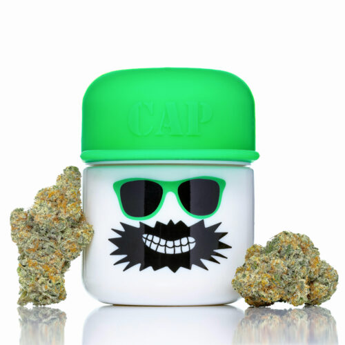 Mac 1 (Caps Cut) thca flower buds and pot