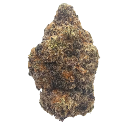 Premium Mac Flurry THCA tea flower featuring creamy vanilla, ripe blueberry and grape terpenes with subtle earthy gas. Dense, frosted flowers with striking green and purple colouring, available from Kushte.