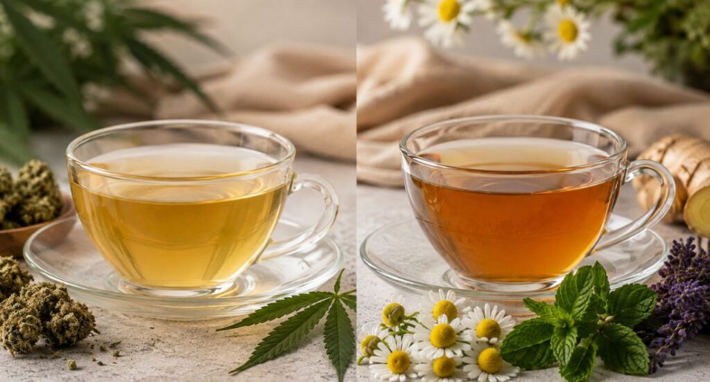 cup of thca tea vs cup of herbal tea