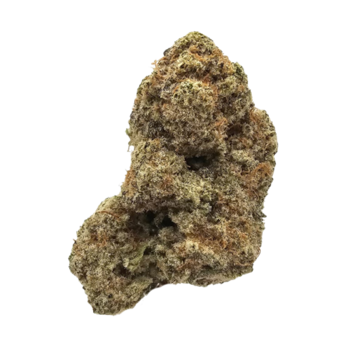 MAC Cream THCA Tea Flower featuring dense, frosted flowers with green tones and orange pistils.